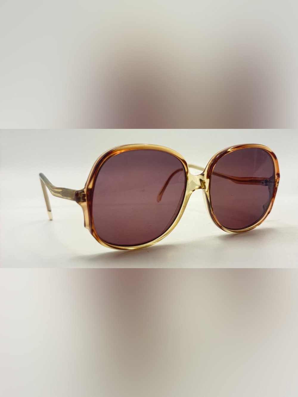 Vintage Maurice Brown Oval Sunglasses Frames Only